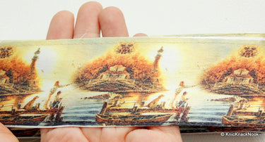 Lake House Fishing Trip, Digital Print Trim Border